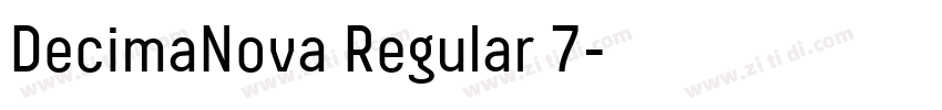 DecimaNova Regular 7字体转换
